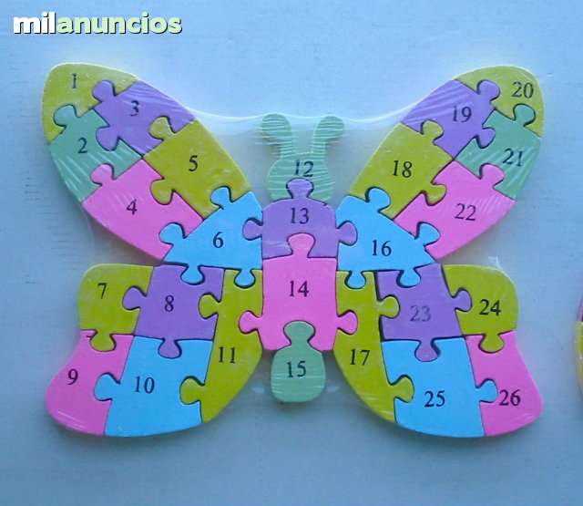 puzzle mariposa madera