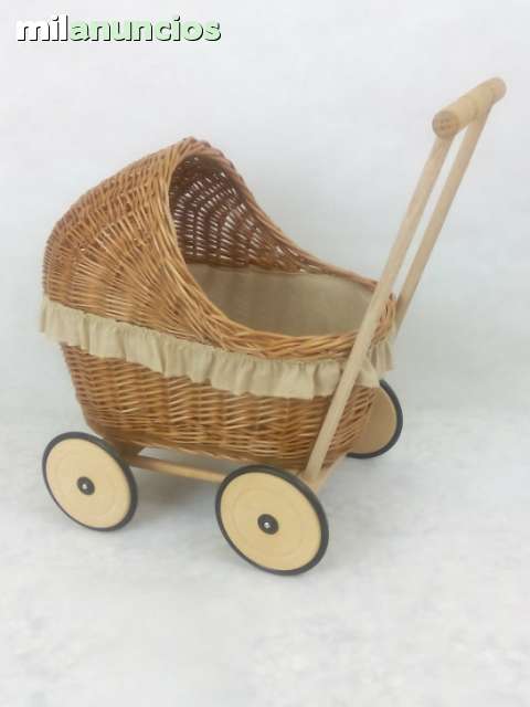 carros de muñecas de mimbre