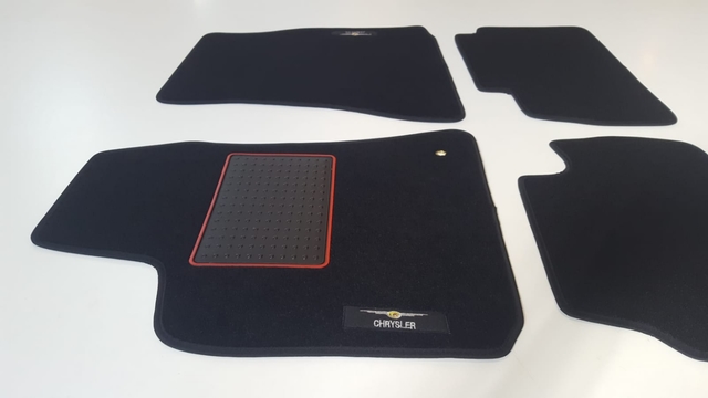 2001-2007 Alfombrillas de Goma Compatible con Chrysler Voyager IV versi/ón 7 pasajeros Regalo + Limpiador de Plasticos