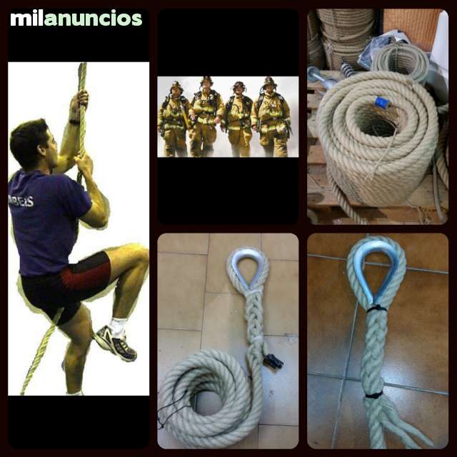 Anclaje cuerda trepa bombero clamp crossfit colgar escalar soga