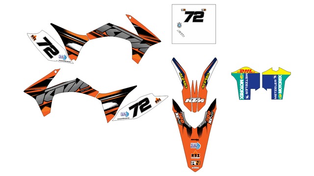 New Rockstar Motocross Decals Sticker Kit Motorcycle KTM SX SXF XCF XC LC4 EC MX