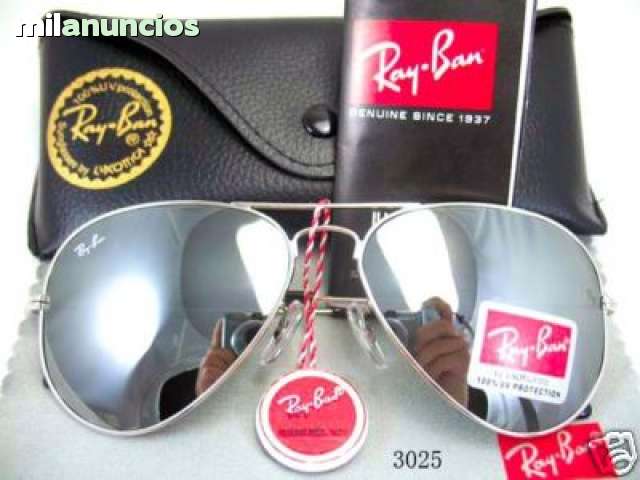 gafas ray ban 3025 aviator espejo montura plateada