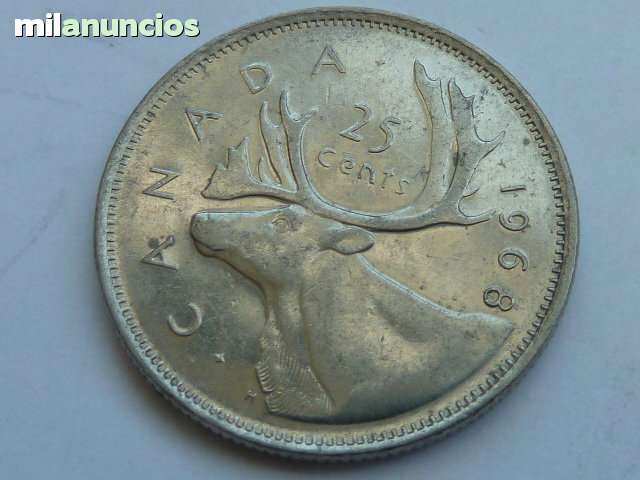MIL ANUNCIOS COM 25 Centavos De Dolar Canada De 1968