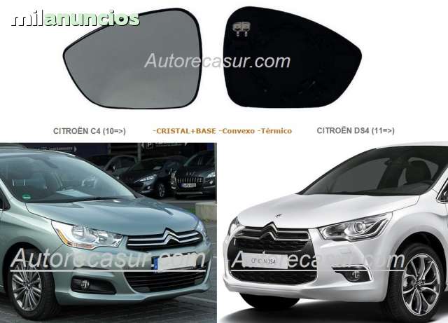10= CRISTAL+BASE Derecho CITROEN C4 Aircross Convexo T/érmico