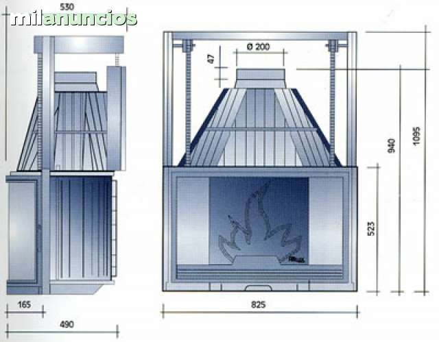MIL ANUNCIOS.COM - Chimenea de piedra caliza y mármol.