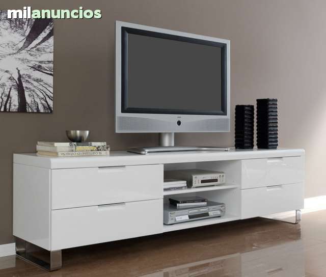 MIL ANUNCIOS.COM - Mueble TV de diseño blanco brillo