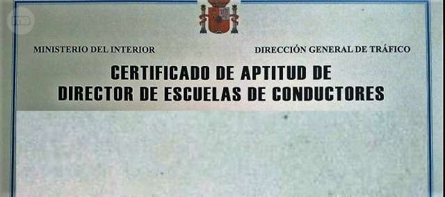 Resultado de imagen de certificado de aptitud de Director de Escuelas de Conductores