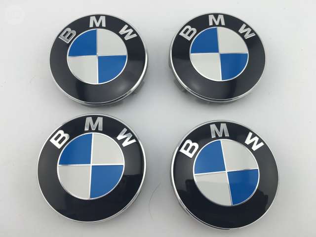 4x EMBLEMA LOGO INSIGNIA BMW DE 56MM Tapas Rueda Llanta Tapacubo E30 E34 E39 E46