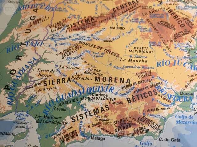 MIL ANUNCIOS.COM - Mapa de España físico y politico año1995