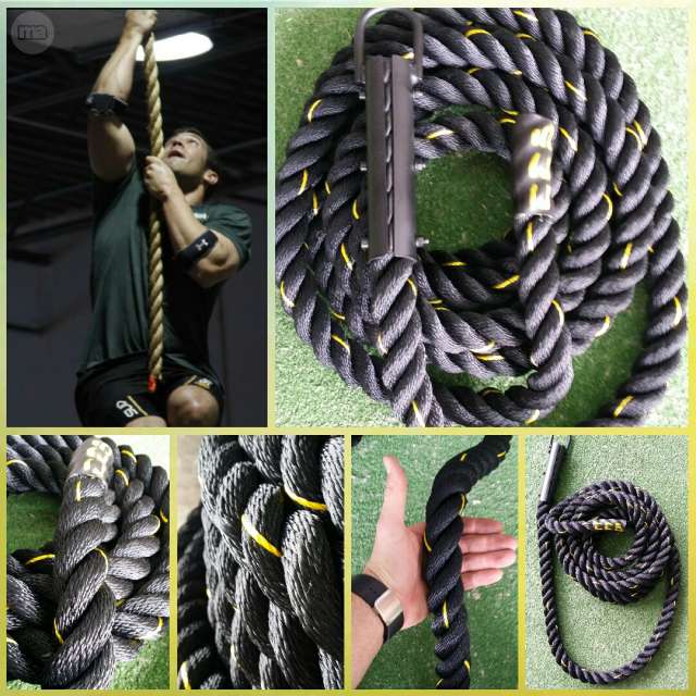 Cuerda bombero trepa 30mm x 6 metros soga maroma cañamo esparto crossfit escalar