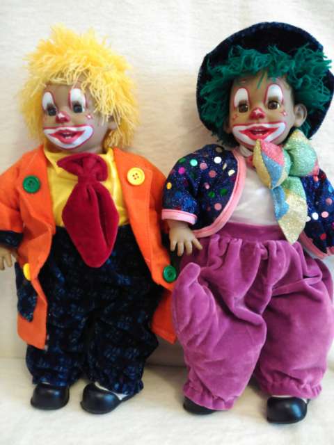 muñecos de payasos antiguos