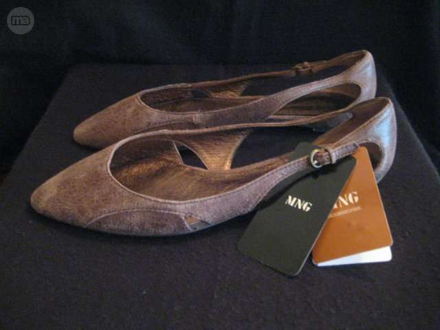 mango sandalias planas