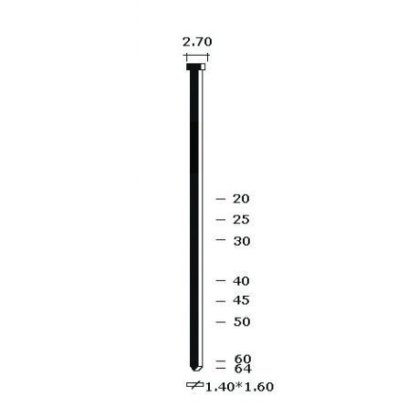 2 Mil de 25 10.000 Puntas con cabeza de 1 x 1,25 mm de grosor Tipo Brad 12 = 2 Mil de 20 2 Mil de 40 mm 2 Mil de 30 2 Mil de 35