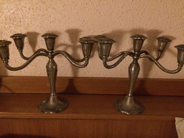 MIL ANUNCIOS.COM - Candelabros con baño de plata