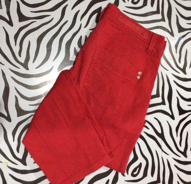 Mil Anuncios Com Pantalon Vaquero Rojo Stradivarius