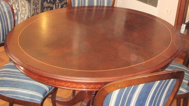 Muebles, mesa ovalada extensible comedor de segunda mano