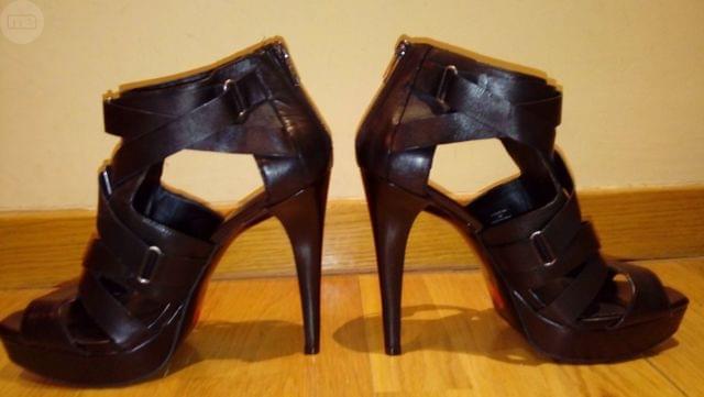 Mil Zara Romana Tacón Anuncios com Sandalia Negra Talla41 hrdsCtQ