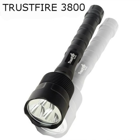 linterna de gran alcance vigilancia Aguardos B - Linterna kit alumbrado 8500lm // 1 Modo // 3 bater/ías caza Linterna Trustfire J18 7 Led CREE XML-T6-4200 mAh ultrafire