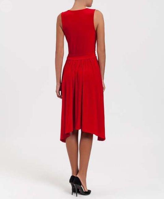vestido rojo ralph lauren