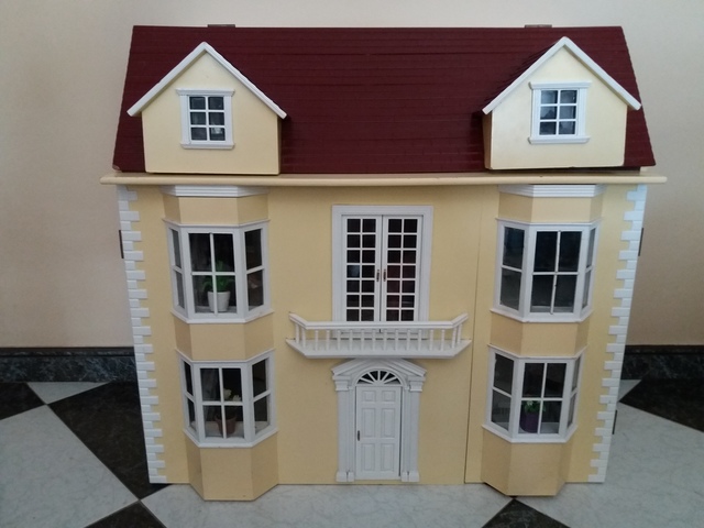 Iluminación casa de muñecas en miniatura Heidi Ott LED Blanco y Dorado Lámpara de pie
