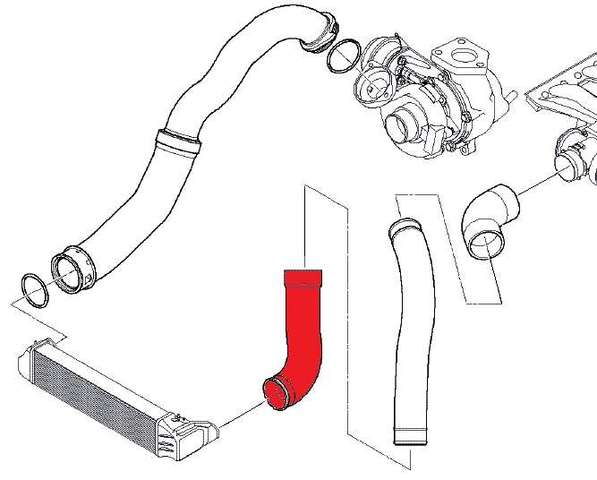 TURBO INTERCOOLER AIR HOSE FOR BMW 3 SERIES E46 318D 320D 11617799394