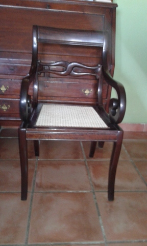 Perla ecuación Rechazo Milanuncios - Dos sillas inglesas de caoba y rejilla.
