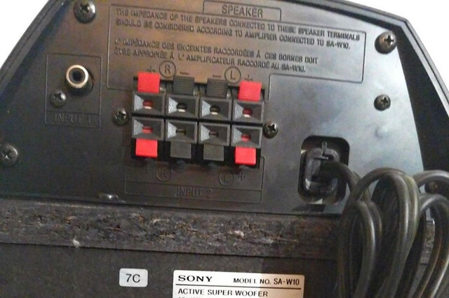 sony sa w10 subwoofer