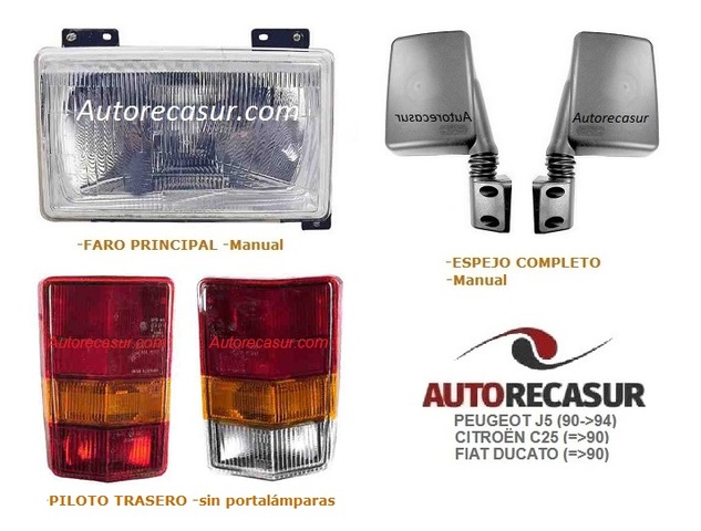 Faro piloto luz delantero derecho compatible con CITROEN C25 1990-1994