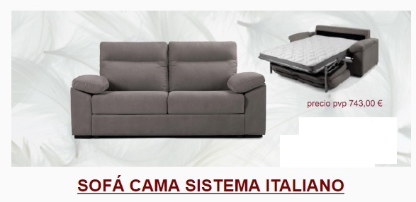 Sofa cama sistema italiano en oferta