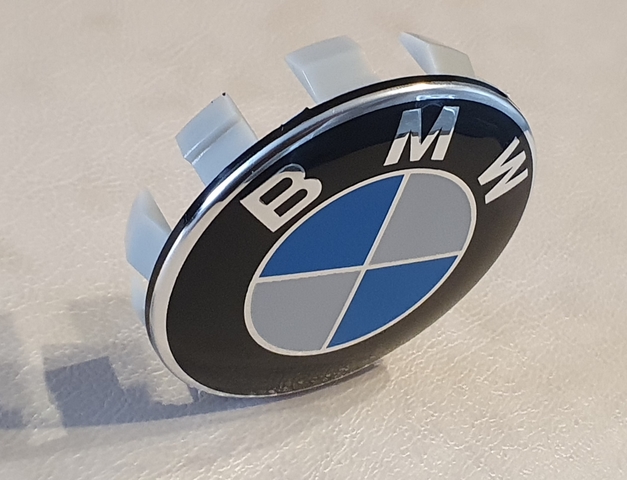 1//4 TAPAS LLANTAS BMW 68MM AZUL BLANCO CENTRO RUEDA SERIE 1 3 5 6 7 EMBLEMA LOGO