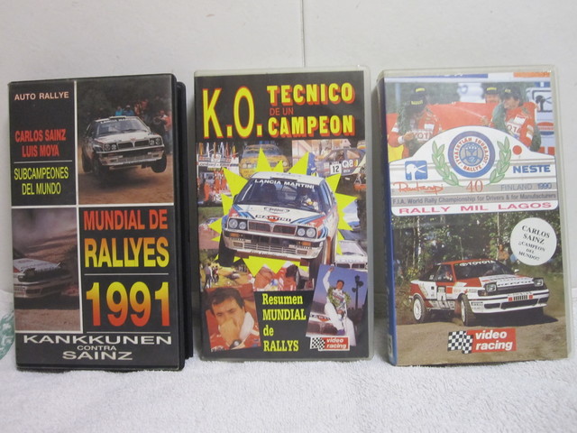 MIL ANUNCIOS.COM - Carlos sainz / rally/ 3 peliculas vhs,