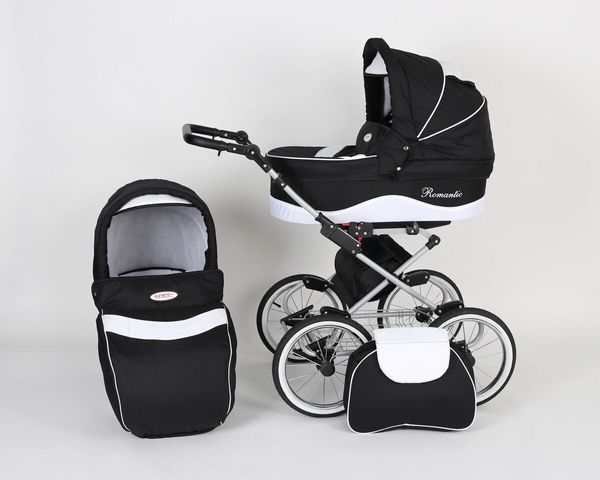 Coche de bebe Romantic Negro Blanco Chasis Negro | eBay Coche de bebe Romantic Negro Blanco Chasis Negro | eBay