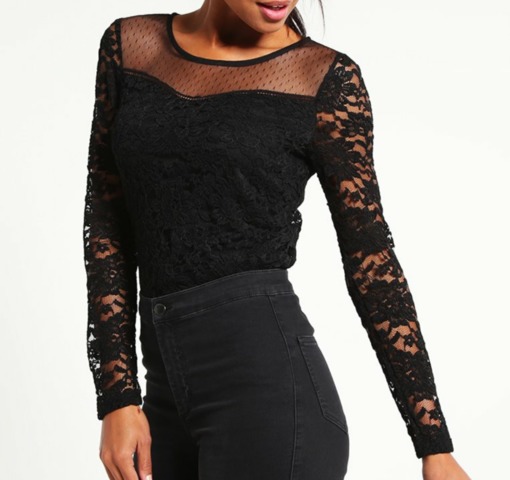 blusas de encaje negro