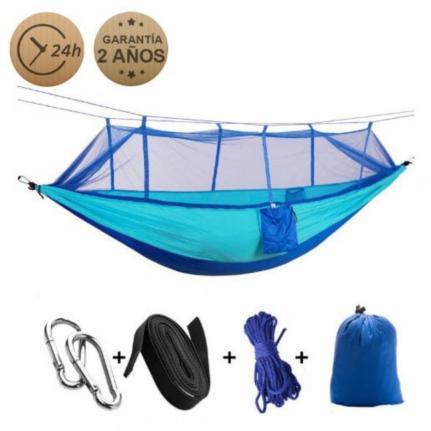 DESDE ESPAÑA HAMACA CERRADA CON MOSQUITERA ACAMPADA AIRE LIBRE 1 PERSONA 200Kg