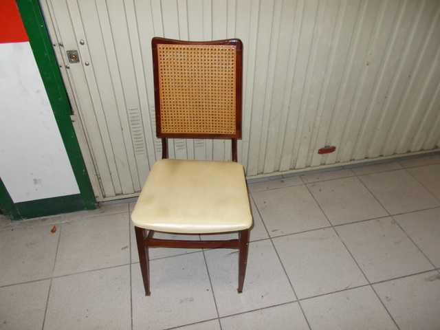 MIL ANUNCIOS.COM - Silla madera y cuero blanco