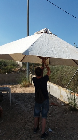 MIL ANUNCIOS.COM - Sombrilla parasol de madera