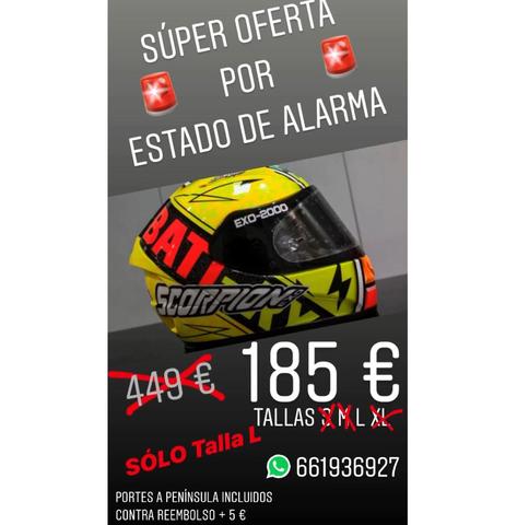 Detalles de Casco Moto Scorpion Exo R1 Air Réplica Alvaro Bautista Talla M Detalles de Casco Moto Scorpion Exo R1 Air Réplica Alvaro Bautista Talla M
