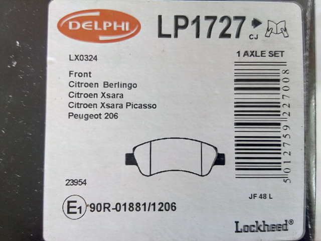 Delphi LP1727 pastilla de freno