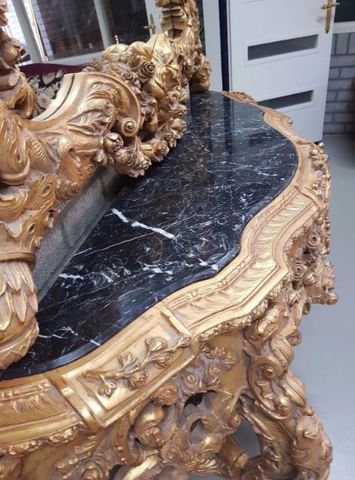 MIL ANUNCIOS.COM - Consola con espejo barroca dorada