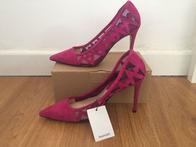zapatos fucsia mango