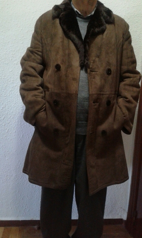 abrigo piel hombre