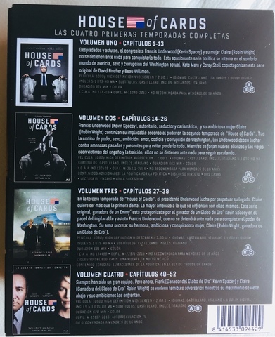 Mil Anuncios Com Blu Ray House Of Cards 1 2 3 4 Temporads Mil Anuncios Com Blu Ray House Of Cards 1 2 3 4 Temporads