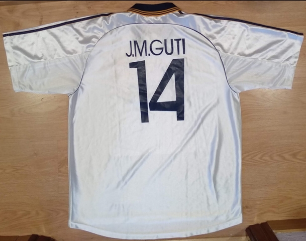 Guti Adidas Real Madrid soccer Jersey Shirt 09/10 #14 Size L Ronaldo Kaka