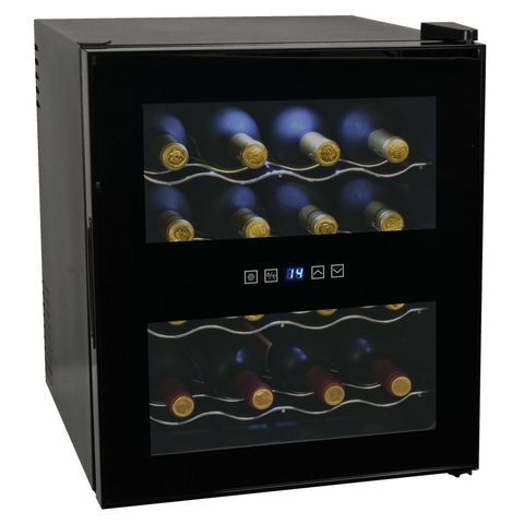 Guzzanti GZ 22 Enfriador de vino termoel/éctrico con puerta de vidrio de hasta 18 botellas 33 l