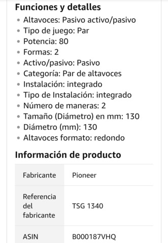 Pioneer TS-A6970F 6/" X 9/" 5-Way Coaxial Altavoces Estante de coche 1200W Potencia Total
