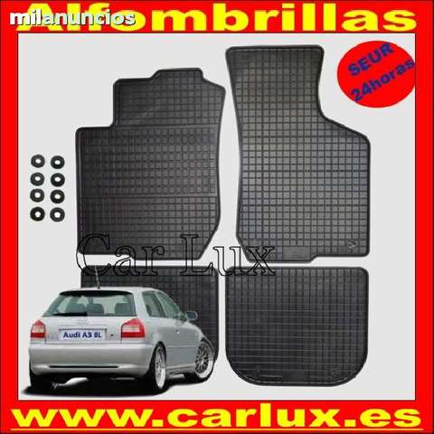 Alta Calidad Negro De Goma Tapetes Tailored-Coche Audi A4 B8 2008-2015 Clips
