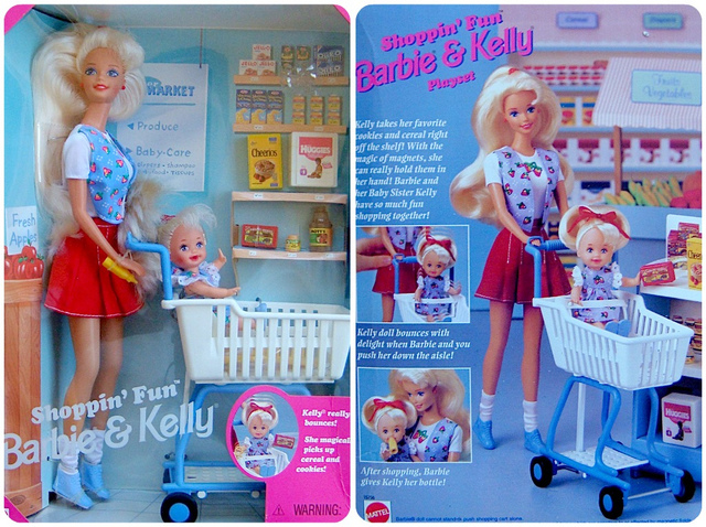 barbie y kelly supermercado