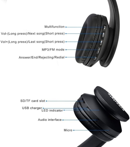 AURICULARES BLUETOOTH DIADEMA NUEVOS AURICULARES BLUETOOTH DIADEMA NUEVOS