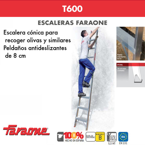 Met/álico FARAONE AK 44 Escalera Telesc/ópica Multiusos de 8+8 Pelda/ños