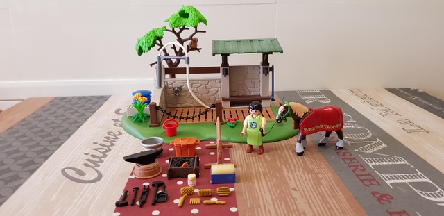 lavadero de caballos playmobil